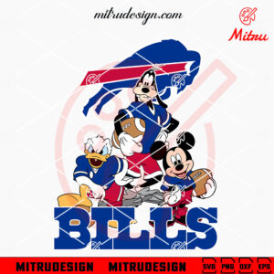 Mickey Donald Goofy Buffalo Bills SVG, Mickey Friends Bills SVG, PNG, DXF, EPS, Shirts