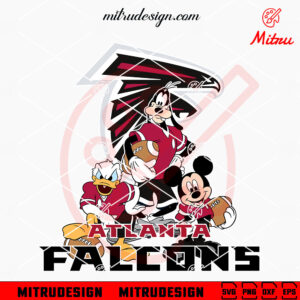 Mickey Donald Goofy Atlanta Falcons SVG, Mickey Friends Falcons SVG, PNG, DXF, EPS