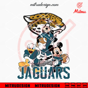 Mickey Donald Goofy Jacksonville Jaguars SVG, Mickey Friends Jaguars SVG, Designs