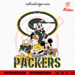 Mickey Donald Goofy Green Bay Packers SVG, Mickey Friends Packers SVG, Cutting Files