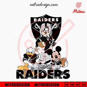 Mickey Donald Goofy Las Vegas Raiders SVG, Mickey Friends Raiders SVG, PNG, DXF, EPS, Files