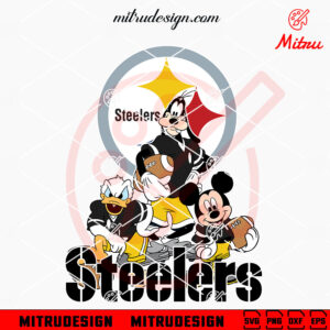 Mickey Donald Goofy Pittsburgh Steelers SVG, Mickey Friends Steelers SVG, Instant Download