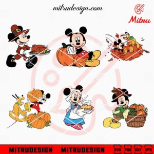 Mickey Minnie Thanksgiving Bundle SVG, Disney Fall SVG, Pumpkin Spice SVG, For Cricut