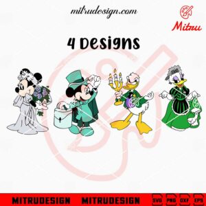 Mickey Mouse Friends Haunted Mansion SVG, Disney Halloween Ghost SVG, Designs