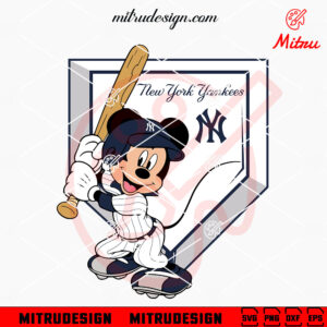 Mickey Mouse New York Yankees SVG, PNG, DXF, EPS, Files