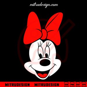 Minnie Mouse Face SVG, PNG, DXF, EPS, Cutting Files