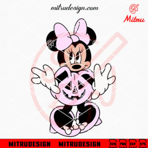 Minnie Mouse Pumpkin SVG, Minnie Halloween SVG, PNG, DXF, EPS, Cut Files