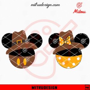 Mouse Head Pilgrim Hat PNG, Cute Disney Thanksgiving PNG, For Kids