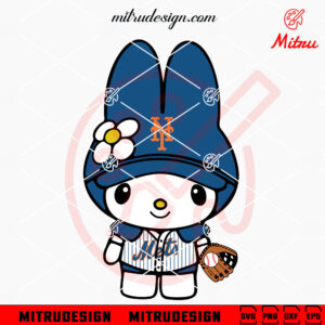 My Melody New York Mets SVG, PNG, DXF, EPS, Digital Download