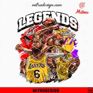 NBA Legends PNG, Lebron James PNG, Kobe Bryant PNG, Michael Jordan PNG, Shirt Design