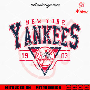 New York Yankees 1903 SVG, Vintage Yankees Baseball SVG, PNG, DXF, EPS, Files