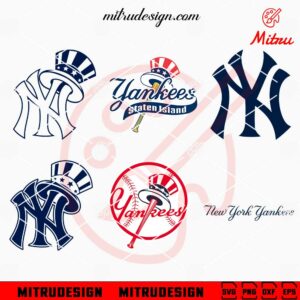 New York Yankees Logo Bundle SVG, PNG, DXF, EPS, Digital Download