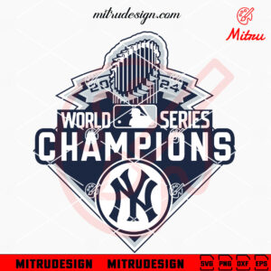 New York Yankees World Series Champions Logo SVG, Yankees Baseball World Series 2024 SVG