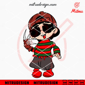 Peso Pluma Freddy Krueger SVG, Peso Pluma Horror Halloween SVG, Cutting Files