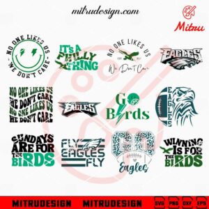 Philadelphia Eagles Bundle SVG, Fly, Eagles Fly SVG, Go Birds SVG