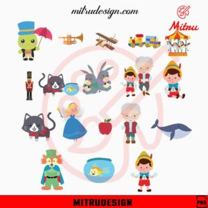 Pinocchio Disney Cartoon Clipart Free, Digital Download