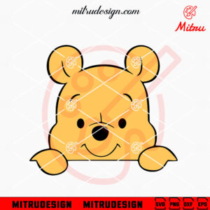 Winnie The Pooh Peeking SVG, PNG, DXF, EPS, For Stickers