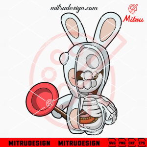 Raving Rabbids Skeleton SVG, Rabbit Horror Halloween SVG, PNG, DXF, EPS, Files