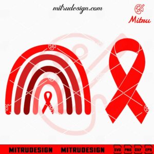 Red Ribbon SVG, Drug Free Awareness SVG, PNG, DXF, EPS, Downloads