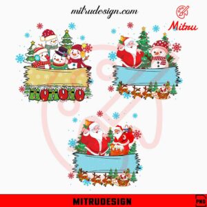 Santa Snowman Custom Name Free PNG, Santa Claus PNG, Digital Download