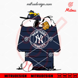 Snoopy And Woodstock New York Yankees SVG, PNG, DXF, EPS, Clipart