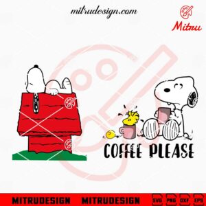 Snoopy Coffee SVG, Woodstock Peanuts SVG, Cartoon SVG, PNG, DXF, EPS, Vector