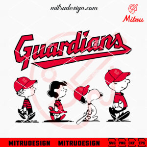 Peanuts Snoopy Cleveland Guardians SVG, PNG, DXF, EPS, Files