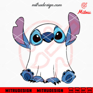 Baby Stitch Ghost SVG, Cute Stitch Halloween SVG, PNG, DXF, EPS, Vector