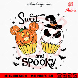 Sweet And Spooky SVG, Halloween Mickey And Jack Ice Cream SVG, Files For Shirt