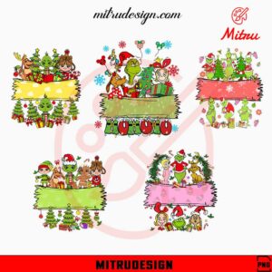 The Grinch Custom Name Bundle PNG, Grinch PNG, Digital Download