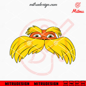 The Lorax Head SVG, Lorax Dr Seuss SVG, PNG, DXF, EPS, For Shirts