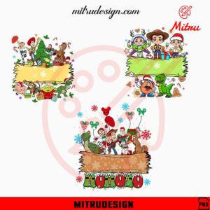 Toy Story Christmas Custom Name PNG Bundle, Woody And Friends Xmas PNG, Files