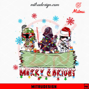 Star Wars Christmas Custom Name PNG, Darth Vader, Stormtrooper, Boba Fett Xmas PNG