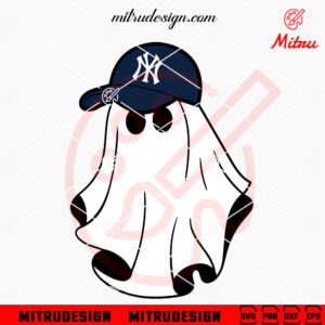 Yankees Fan Ghost SVG, NY Yankees Halloween October SVG, Cutting Files