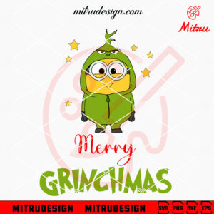 Minion Merry Grinchmas SVG, Minion Grinch Christmas SVG, PNG, DXF, EPS, Vector