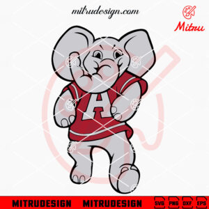 Big Al Mascot SVG, Alabama Crimson Tide Elephant SVG, PNG, DXF, EPS, Cricut