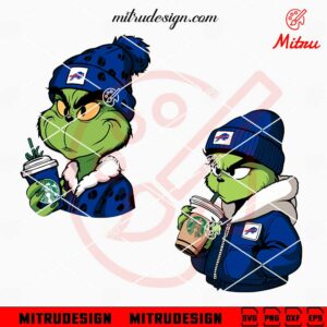 Buffalo Bills Grinch Drinking Coffee SVG, Funny Grinchmas Bills SVG, Cut Files