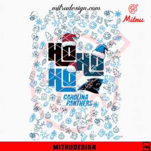 Carolina Panthers Ho Ho Ho Santa Hat PNG, Panthers Christmas PNG, Instant Download