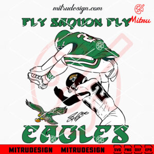 Fly Saquon Fly Eagles SVG, Funny Barkley Philadelphia Eagles SVG, PNG, DXF, EPS, Files