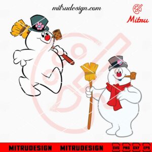 Frosty The Snowman Bundle SVG, Cartoon Snowman Christmas SVG, PNG, DXF, EPS