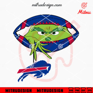 Grinch Holding Buffalo Bills SVG, Grinch Bills Football Peeking SVG, PNG, DXF, EPS