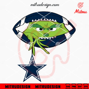 Grinch Holding Dallas Cowboys SVG, Grinch Cowboys Football Peeking SVG, Cricut