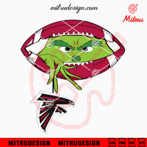 Grinch Holding Atlanta Falcons SVG, Grinch Falcons Football Peeking SVG, PNG, Tee Shirt