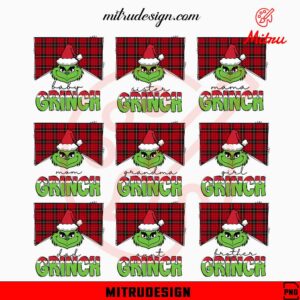 Grinch Matching Family Buffalo Plaid PNG, Mama, Dad, Baby, Sister Grinch PNG