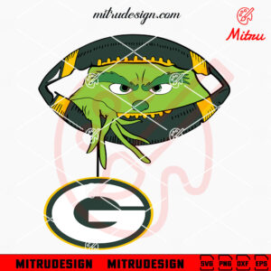 Grinch Holding Green Bay Packers Logo SVG, Grinch Packers Football Peeking SVG, Cricut