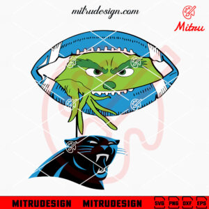 Grinch Holding Carolina Panthers SVG, Grinch Panthers Football Peeking SVG, PNG, DXF, EPS