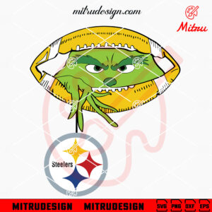 Grinch Holding Pittsburgh Steelers SVG, Grinch Steelers Football Peeking SVG, PNG, DXF, EPS