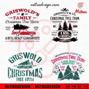 Griswold Christmas Tree Bundle SVG, Family Christmas Vacation SVG, Shirt Designs