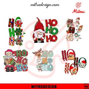 Ho Ho Ho Bundle PNG, Santa Claus, Snowman, Cute Christmas PNG, Files