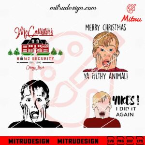 Home Alone Bundle SVG, Kevin McCallister SVG, Merry Christmas Ya Filthy Animal SVG